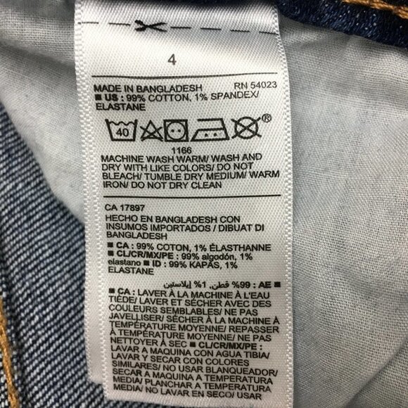 Old Navy Women's Jeans High Rise O.G. Straight Leg Button Fly Fray Hems size 4 - Picture 7 of 11